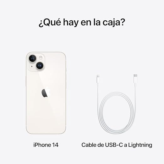 iPhone 14, 128GB, Blanco Estelar (Nuevo)