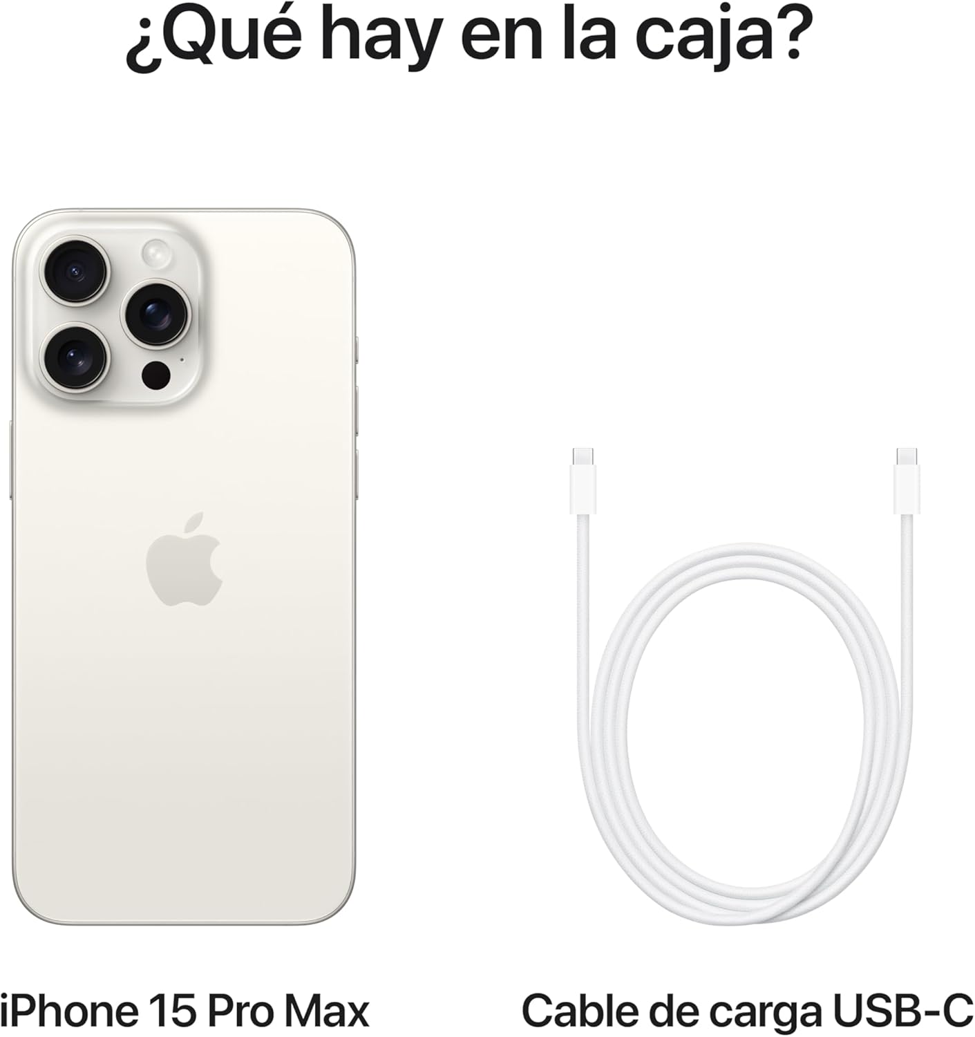 iPhone 15 Pro Max, 256GB, Titanio Blanco (Nuevo)